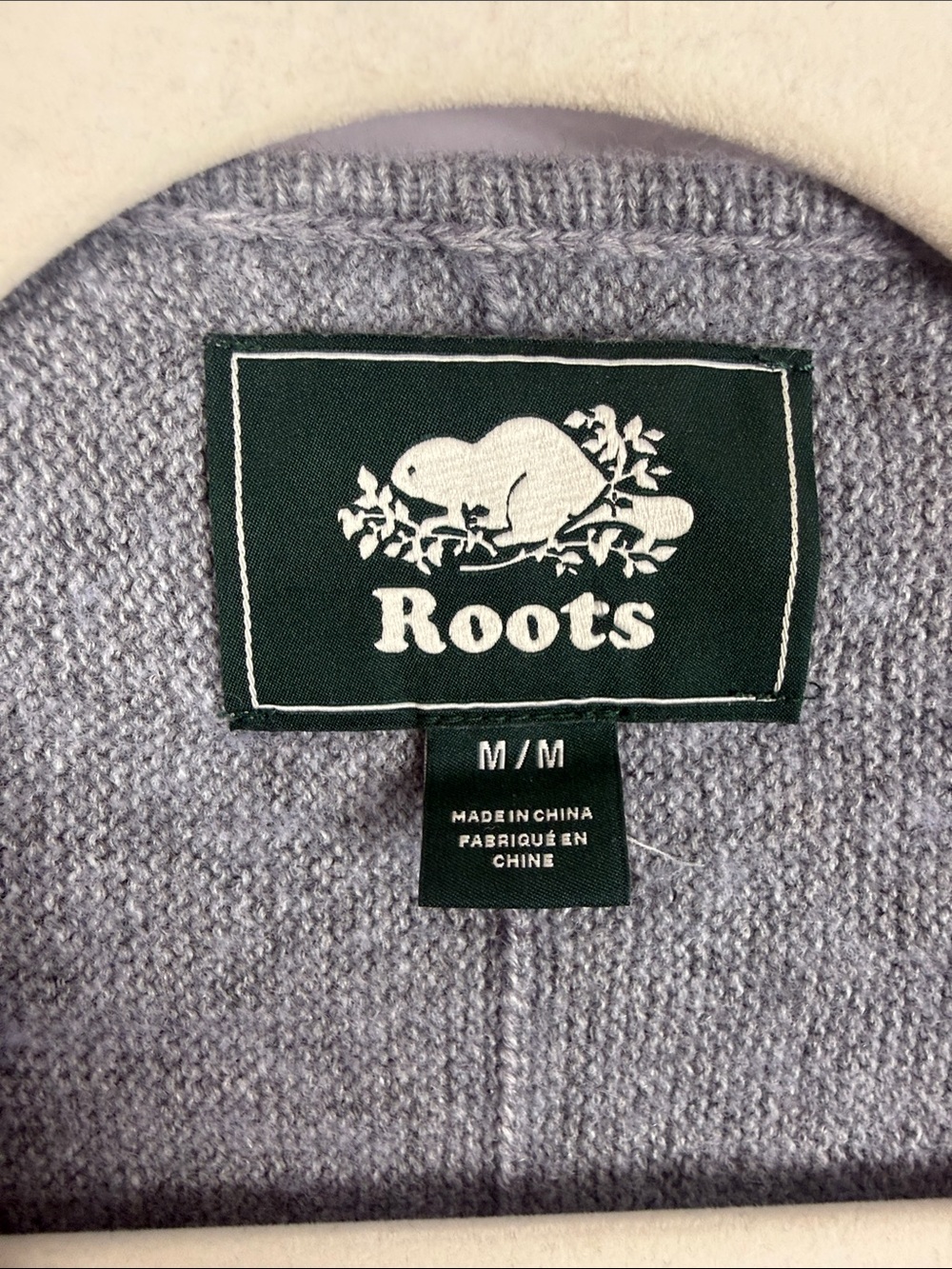 Roots Heather Grey Lambs Wool Cashmere Blend Cocoon Draped Cardigan Sweater Med - Picture 3 of 11